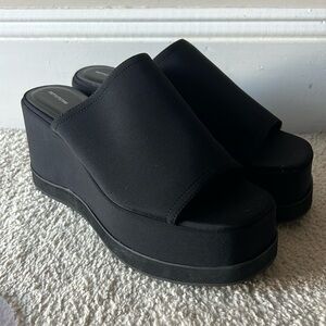Black Platform Wedges